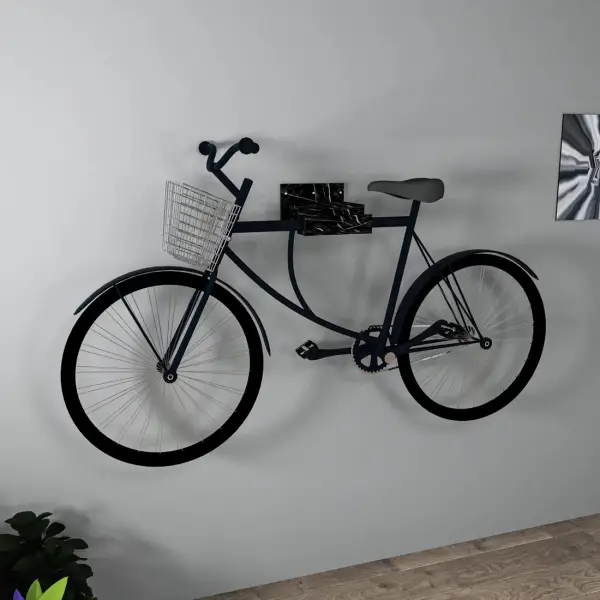 Luis Wall Mounted Bike Rack - Black Marble Effect