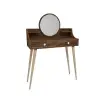 Risoma Makeup Vanity Table with Mirror - Light Walnut