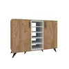 Octavia Sideboard with Cabinets and Shelves - Atlantic Pine / White