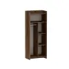 Babel Wardrobe with Cabinets and Shelves - Light Walnut / Beige