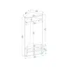 Reina Corner Hallway Coat Rack with Cabinet