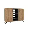 Octavia Sideboard with Cabinets and Shelves - Atlantic Pine / Anthracite