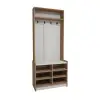 Edrice Hallway Coat Rack with Shelves - Atlantic Pine / White