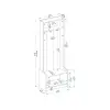 Edessa Hallway Coat Rack with Cabinet - Atlantic Pine / White