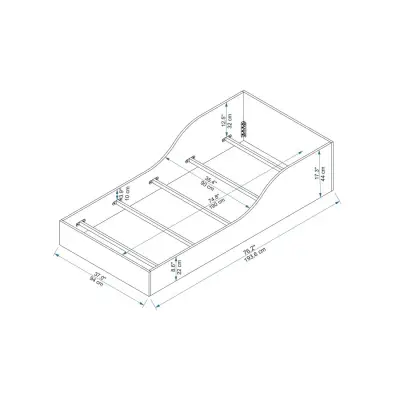 Brian Bedstead Bed Frame with Headboard - Atiantic Pine