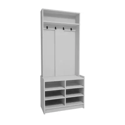 Edrice Hallway Coat Rack with Shelves