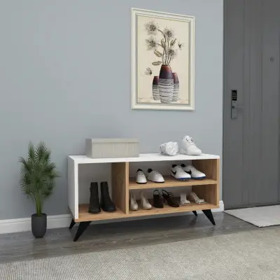 Dalila Shoe Storage Shelf - Atlantic Pine / White