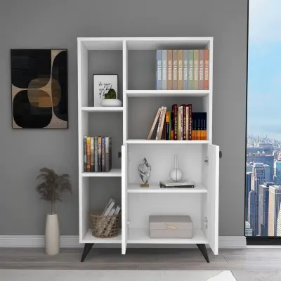 Melantha Bookcase with Cabinets and Shelves