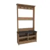 Amelia Hallway Coat Rack with Shelves - Atlantic Pine / Anthracite