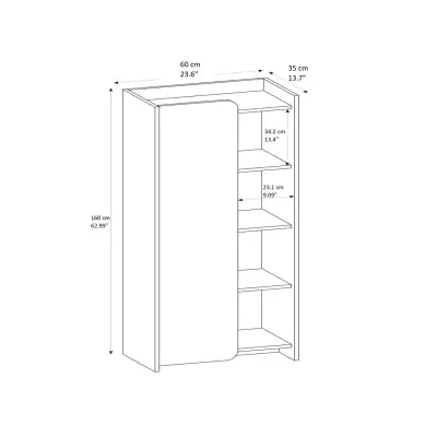 Babel Ladder Bookcase Bookshelf - Light Walnut / Beige