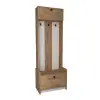 Edessa Hallway Coat Rack with Cabinet - Atlantic Pine / White