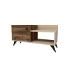 Cepos Shoe Storage Shelf with Cabinet - Light Walnut / Beige