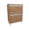 Chloris Shoe Storage Cabinet - Atlantic Pine / White