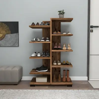 Albina Shoe Storage Shelf - Light Walnut