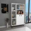 Melantha Bookcase with Cabinets and Shelves