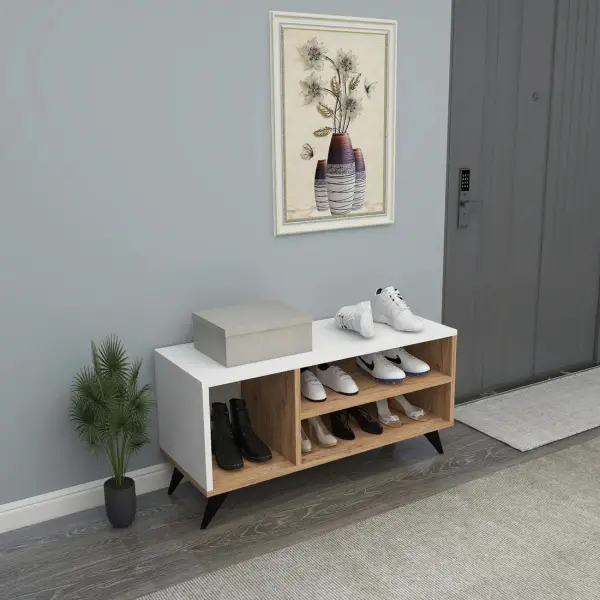 Dalila Shoe Storage Shelf - Atlantic Pine / White