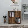 Vasilis Bookcase with Cabinets and Shelves - Light Walnut