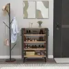 Ruby Shoe Storage Cabinet - Light .Walnut / Anthracite