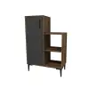 Beate Shoe Storage Shelf with Cabinet - Light Walnut / Anthracite