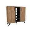 Leander Shoe Storage Shelf with Cabinet - Atlantic Pine / Anthracite