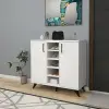 Leander Shoe Storage Shelf with Cabinet