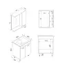 Bion Bathroom Top-Bottom Washbasin Cabinet with Mirror, Sink & Side Cabinet Set - White