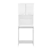 Bion Top-Bottom Washing Machine Cabinet with Side High Cabinet - White