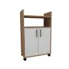 Tyler Bathroom Cabinet with Shelves - Atlantic Pine & White