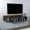 Frank Floating TV Stand with Shelves for TVs up to 70