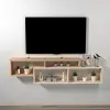 Frank Floating TV Stand with Shelves for TVs up to 70