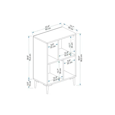 Jeremy Kitchen Cabinet with Shelves - White