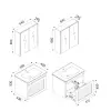 Helenka Bathroom Top-Bottom Washbasin Cabinets with Mirror, Sink & Side Cabinet Set - White