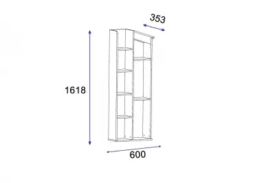 Valentino Bedstead, Wardrobe, Desk, Bookcase and Nightstand - Atlantic Pine & Anthracite