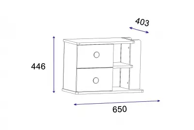 Valentino Bedstead, Wardrobe, Desk, Bookcase and Nightstand - Atlantic Pine & Anthracite