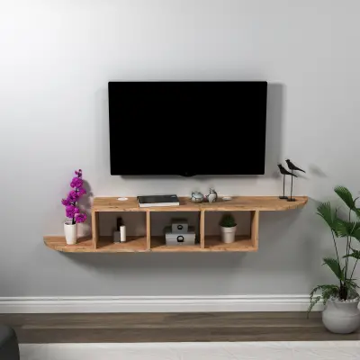 Livius Floating TV Stand with Shelves for TVs up to 65