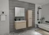 Evola Bathroom Top-Bottom Washbasin Cabinets with Mirror, Sink & Side Cabinet Set - Cappuccino