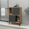 Jeremy Bathroom Cabinet with Shelves -  Atlantic Pine & Anthracite