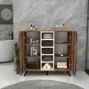 Leander Bathroom Cabinet with Shelves - Atlantic Pine & White