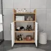 Tyler Bathroom Cabinet with Shelves - Atlantic Pine & White