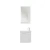 Tina Bathroom Top-Bottom Washbasin Cabinet with Wall Mirror & Single Ceramic Sink - White