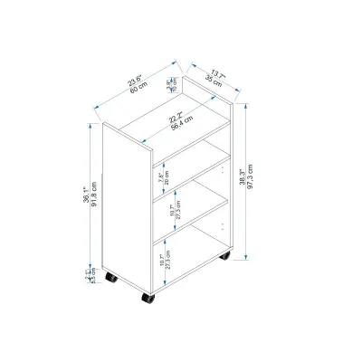 Tyler Bathroom Cabinet with Shelves - White