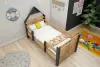 Valentino Bedstead Bed Frame with Headboard - Atlantic Pine & Anthracite