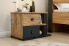 Valentino Nightstand with Drawer - Atlantic Pine & Anthracite