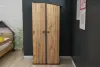 Valentino Compact Wardrobe with Cabinets and Shelves - Atlantic Pine & Anthracite