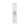 Vera Top-Bottom Washing Machine Cabinet with Side High Cabinet - White