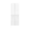 Vera Top-Bottom Washing Machine Cabinet with Side High Cabinet - White