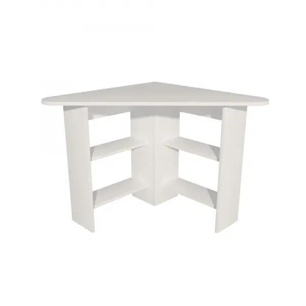 Gredos Computer Desk with Shelves - White