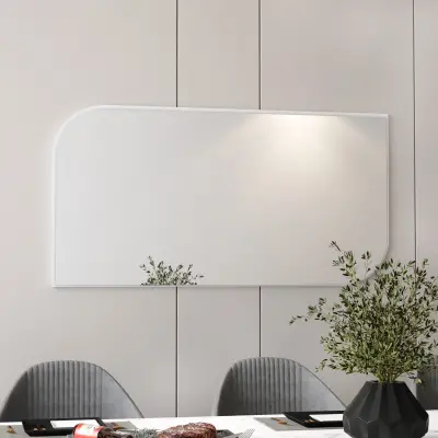 Akron Floating Mirror - White