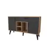 Timo Sideboard with Cabinets and Shelves - Atlantic Pine & Anthracite