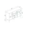 Timo Sideboard with Cabinets and Shelves - White